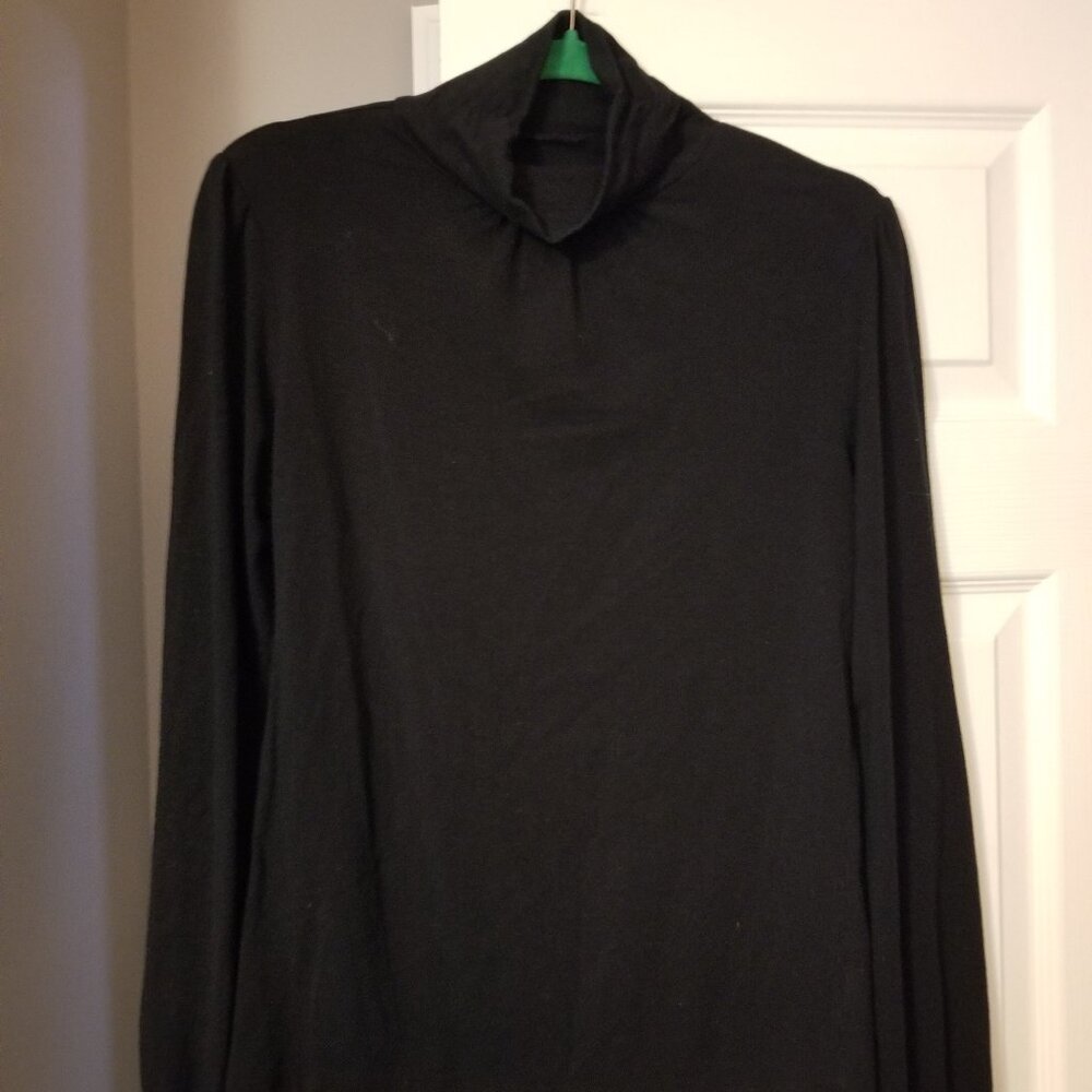 a.n.a. Black Cinched Turtleneck